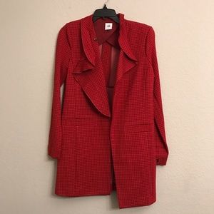 CAbi Red Textured Women's Blazer